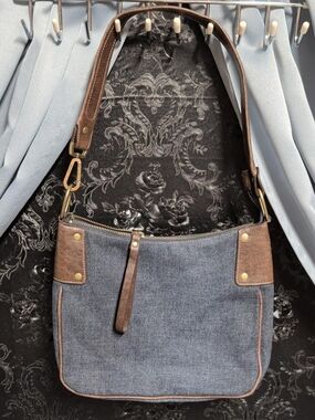 Vintage Nine West Y2K Denim Hobo Shoulder Bag
